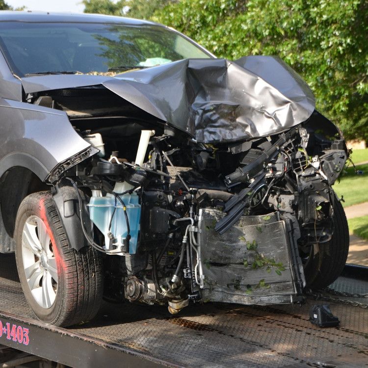 collision damaged vehicle